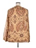 Torrid 100% Polyester Paisley Gold Long Sleeve Blouse Size 2X Plus (2) - photo 2