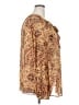 Torrid 100% Polyester Paisley Gold Long Sleeve Blouse Size 2X Plus (2) - photo 4