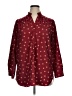 Fun2Fun 100% Polyester Polka Dots Burgundy Long Sleeve Blouse Size 1X - photo 1