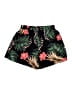 Shein 100% Polyester Tropical Black Shorts Size 6 - photo 2