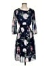 Alexa B 100% Polyester Floral Blue Cocktail Dress Size 4 - photo 1