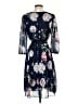 Alexa B 100% Polyester Floral Blue Cocktail Dress Size 4 - photo 2