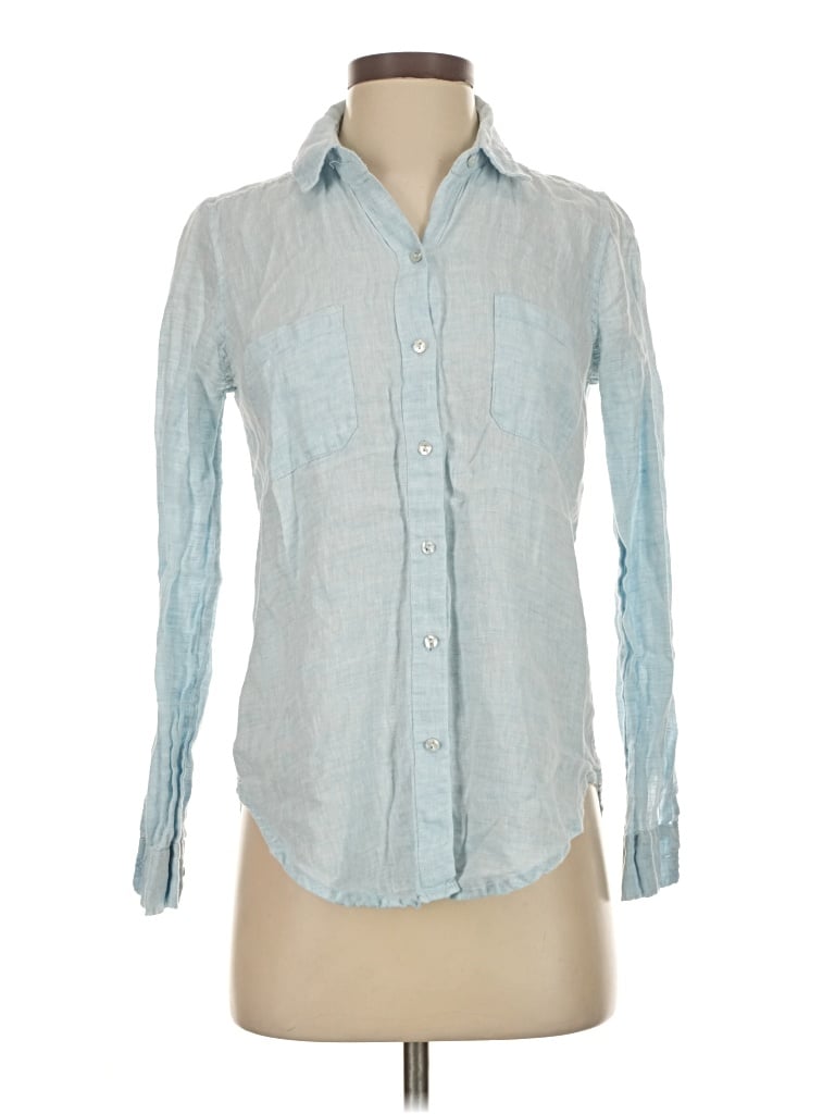 Pre-owned Calypso St Barth Long Sleeve Button Down Shirt In Blue