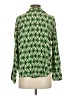 Black Tape_ Argyle Green Long Sleeve Blouse Size S - photo 2