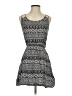 Mine 100% Rayon Graphic Gray Casual Dress Size S - photo 1