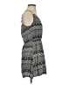 Mine 100% Rayon Graphic Gray Casual Dress Size S - photo 4