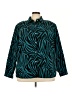 Susan Graver 100% Polyester Animal Print Teal Long Sleeve Blouse Size 3X - photo 1