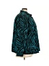 Susan Graver 100% Polyester Animal Print Teal Long Sleeve Blouse Size 3X - photo 4