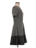 Aqua Tweed Gray Casual Dress Size M - photo 4