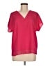 DKNY 100% Polyester Pink Short Sleeve Blouse Size M - photo 1