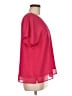 DKNY 100% Polyester Pink Short Sleeve Blouse Size M - photo 4
