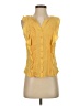 Etcetera 100% Silk Yellow Sleeveless Silk Top Size 2 - photo 1