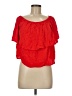 Holding Horses 100% Rayon Red Short Sleeve Blouse Size M - photo 1