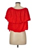 Holding Horses 100% Rayon Red Short Sleeve Blouse Size M - photo 2