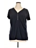 Lane Bryant 100% Polyester Black Short Sleeve Top Size 14 - 16 Plus - photo 1