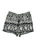 Aqua 100% Rayon Paisley Black Shorts Size M - photo 1