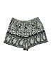 Aqua 100% Rayon Paisley Black Shorts Size M - photo 2