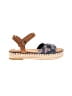 TOMS Floral Tan Blue Sandals Size 7 - photo 1