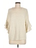 Lou & Grey Tan Short Sleeve Top Size M - photo 1