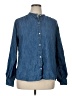 Express 100% Cotton Blue Long Sleeve Button-Down Shirt Size XL - photo 1