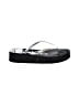 Bebe Silver Black Flip Flops Size 10 - photo 1