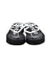 Bebe Silver Black Flip Flops Size 10 - photo 2