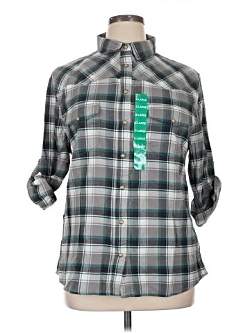 Jachs Girlfriend 3/4 Sleeve Button-Down Shirt (view 1)