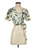Shein 100% Viscose Ivory Short Sleeve Blouse Size S - photo 1
