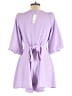 Glam 100% Polyester Solid Purple Romper Size L - photo 2