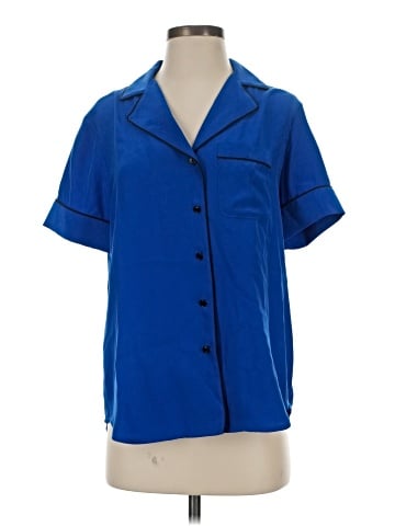 Rag & Bone Short Sleeve Silk Top (view 1)