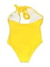 Unbranded Solid Yellow One Piece Swimsuit Size L - photo 2