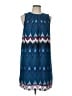 Kensie 100% Polyester Chevron-herringbone Blue Casual Dress Size L - photo 1