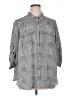 Torrid 100% Polyester Houndstooth Gray 3/4 Sleeve Blouse Size 1X Plus (1) - photo 1