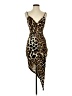 Assorted Brands Animal Print Brown Cocktail Dress Size XS (estimated) - photo 1