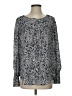 Ann Taylor LOFT 100% Polyester Paisley Silver Long Sleeve Blouse Size XS - photo 1