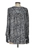 Ann Taylor LOFT 100% Polyester Paisley Silver Long Sleeve Blouse Size XS - photo 2
