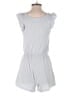 Caution to the Wind Checkered-gingham Gray Blue Romper Size S (estimated) - photo 2