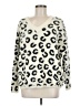 Racheal Animal Print Ivory Pullover Sweater Size M - photo 1