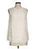 Vince. 100% Silk Ivory Sleeveless Silk Top Size M - photo 1