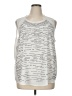 Calvin Klein 100% Polyester Silver Sleeveless Top Size 1X - photo 1