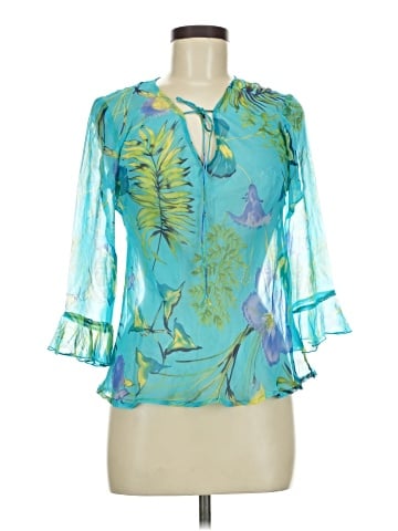 Karen Kane 3/4 Sleeve Silk Top (view 1)