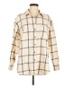 Universal Thread Plaid Ivory Long Sleeve Button-Down Shirt Size M - photo 1