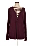 Express One Eleven Burgundy Long Sleeve Top Size L - photo 1