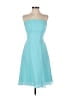 B2 100% Polyester Solid Teal Blue Cocktail Dress Size 10 - photo 1