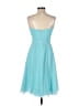 B2 100% Polyester Solid Teal Blue Cocktail Dress Size 10 - photo 2