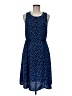 Mender 100% Polyester Polka Dots Blue Casual Dress Size 8 - photo 1