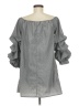 Bleuh Ciel 100% Polyester Gray 3/4 Sleeve Blouse Size M - photo 2