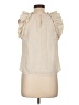 by the River 100% Polyester Ivory Sleeveless Blouse Size L - photo 2
