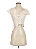 Midnight Sky Ivory Short Sleeve Top Size S - photo 1