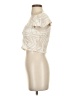 Midnight Sky Ivory Short Sleeve Top Size S - photo 5